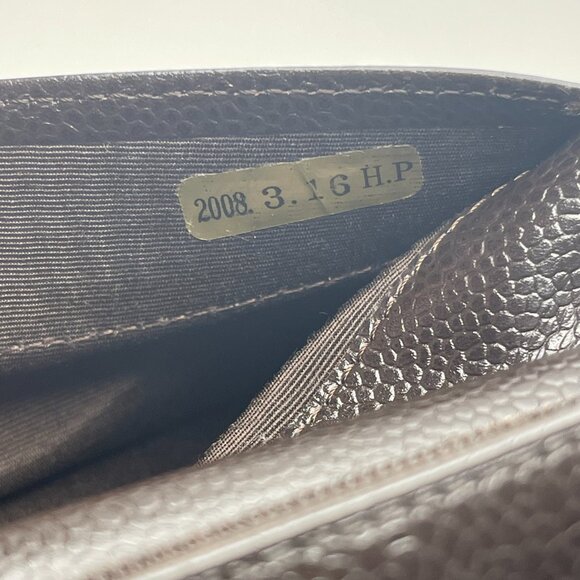 CHANEL Dark Brown Caviar Leather CC Bifold Wallet - Preowned - Picture 13 of 15